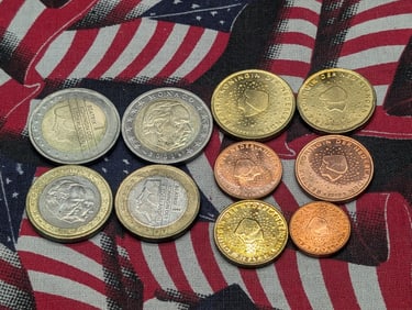 Monaco & Netherlands Euro Coins (Mixed Dates) Group of 10 coins,.
