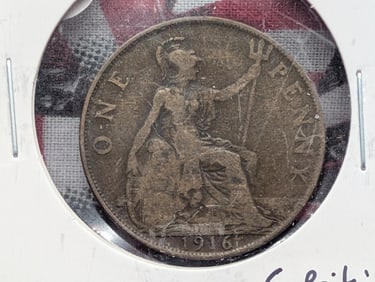 1916 Great Britain One Penny.