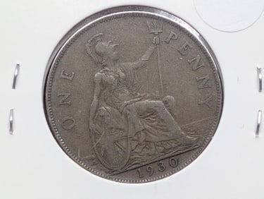 1930 Great Britain One Penny.