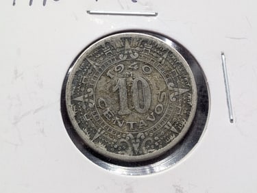 1940 Mexico Ten Centavos.