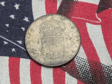 1962 Sweden One Krona, Silver Fineness: 0.4000, Weight: 7.0000g.