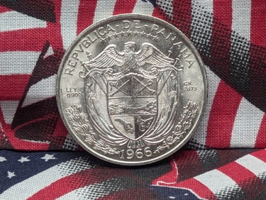 1966 Panama Balboa, 90% Silver, 26.73 Grams.