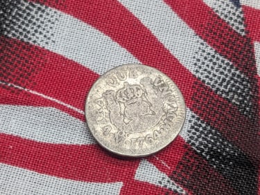 1764 Mexico SPANISH COLONY Real, Silver Fineness: 0.9170,Weight: 3.3800g.