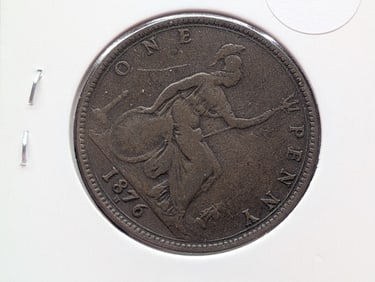 1876-H Great Britain One Penny.
