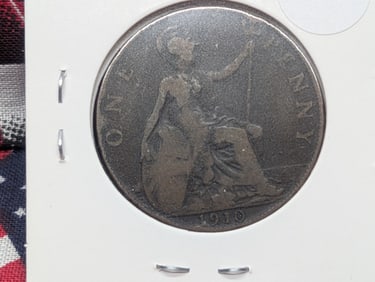 1910 Great Britain One Penny.