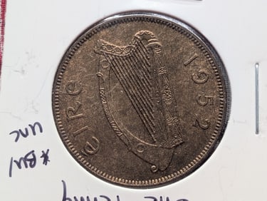 1952 Ireland One Penny, BU/Uncirculated.
