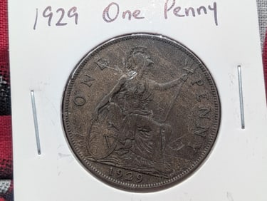 1929 Great Britain One Penny.