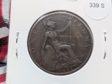 1911 Great Britain One Penny.