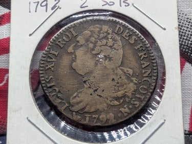1792 France Two Sols.