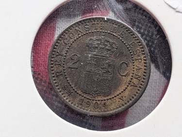1904 Spain Two Centimos.