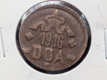 1916-T German East Africa Twenty Heller.