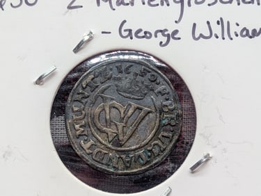 1650 German States, Brunswick-Luneburg (Halberstadt), George William, 2 Mariengroschen, Silver,