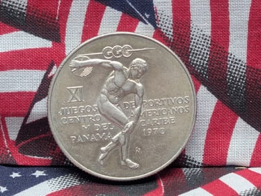1970 Panama 5 Balboas, .925 Silver, 35.7000g.