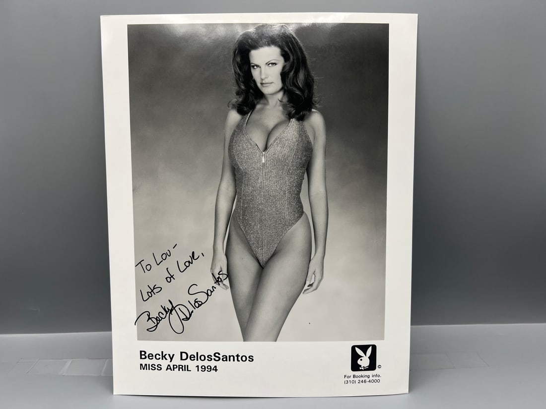 Becky Delos Santos Signed 8"x10" - Playboy Playmate April 1994: Becky Delos Santos Signed 8"x10" - Playboy Playmate April 1994