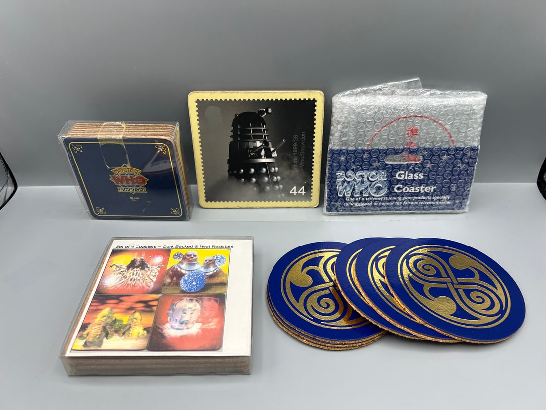 Doctor Who Coaster Lot - Glass Coasters: Doctor Who Coaster Lot - Glass Coasters