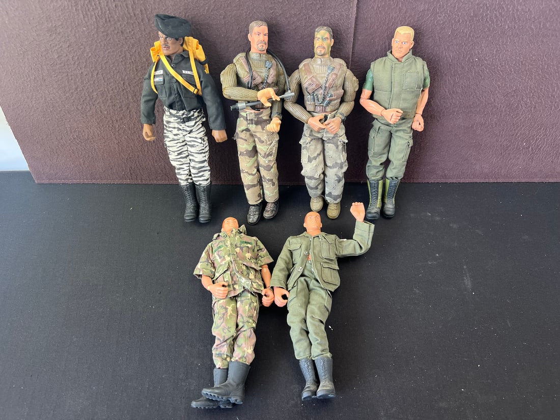 1990s Era GI Joe 12" Figure Lot of 6 w/misc accessories (1 of 8)