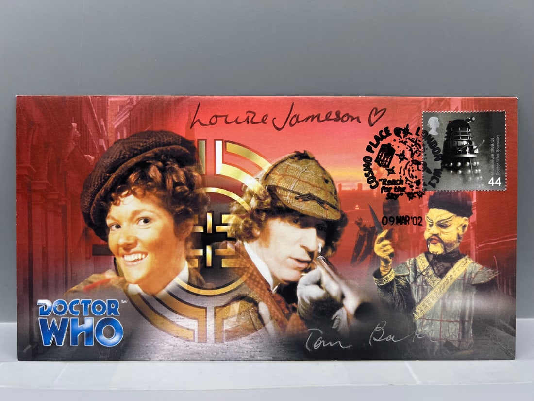2002 Doctor Who Autographed 1st Day Cover - Tom Baker, Louise Jameson - #36/1000: 2002 Doctor Who Autographed 1st Day Cover - Tom Baker, Louise Jameson - #36/1000