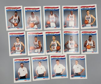 1991-92 Hoops Basketball Team USA Dream Team Complete Set - Neat - Michael Jordan, Bird, Magic