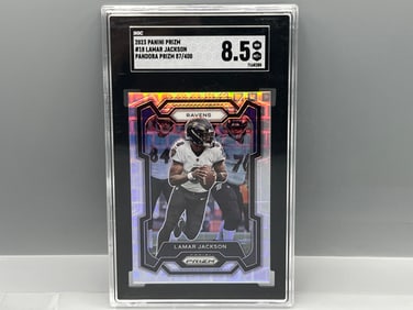 2023 Panini Prizm Lamar Jackson Pandora Prizm #/400 SGC NM-MT+ 8.5