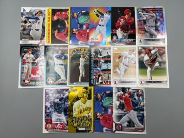 Lot of (16) Shohei Ohtani Baseball Cards