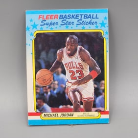 1988 Fleer Sticker Michael Jordan #8 HOF