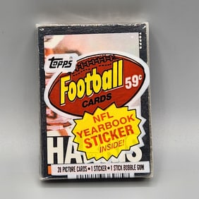 1985 Topps Football Unopened Cello Pack