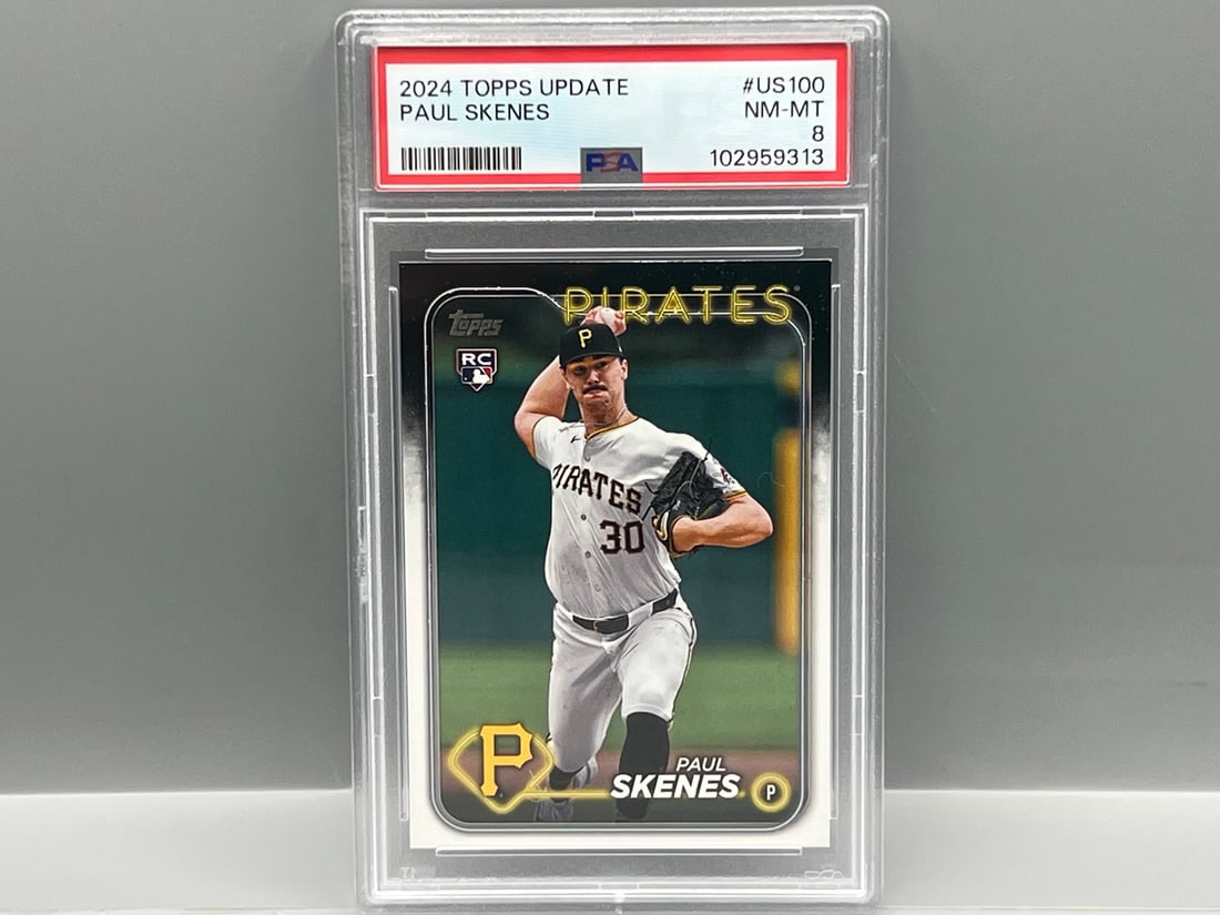 2024 Topps Update Paul Skenes RC #US100 PSA NM-MT 8 (1 of 2)