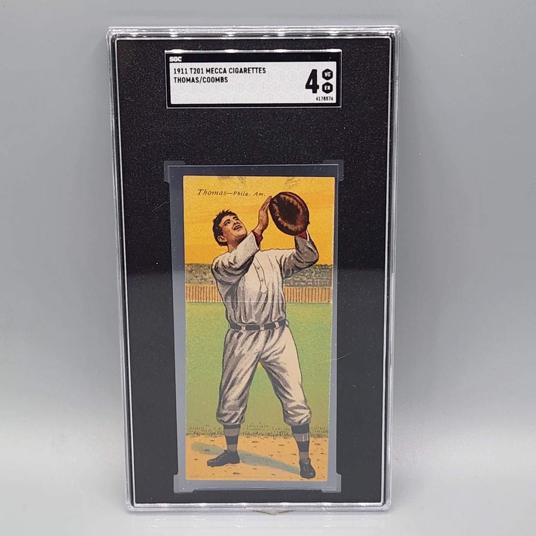 1911 T201 Mecca Double Folder Ira Thomas/John Coombs SGC 4 (1 of 2)