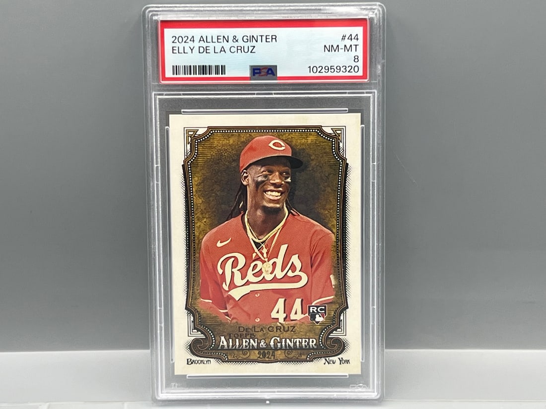 2024 Allen & Ginter Elly De La Cruz RC #44 PSA NM-MT 8: 2024 Allen & Ginter Elly De La Cruz RC #44 PSA NM-MT 8