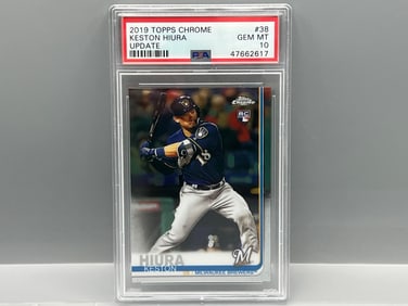 2019 Topps Chrome Update Keston Hiura RC #38 PSA Gem Mint 10