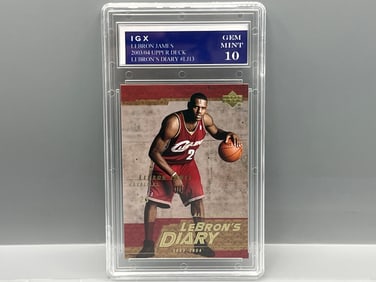 2003-04 Upper Deck LeBron James RC #LJ13 - Slabbed By IGX Grading