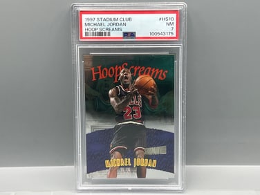1997 Stadium Club Michael Jordan Hoop Screams #HS10 PSA NM 7