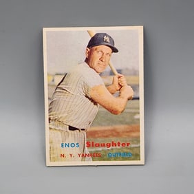 1957 Topps Enos Slaughter #215 HOF Sharp!