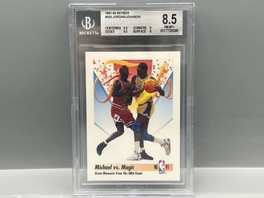 1991-92 Skybox Michael Jordan/Magic Johnson #333 BGS NM-MT+ 8.5