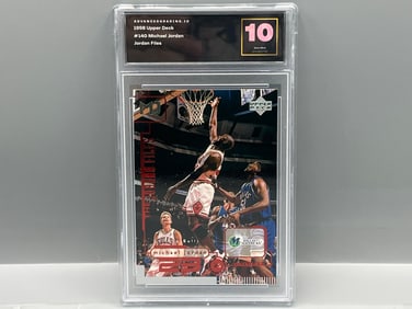 1998 Upper Deck Michael Jordan Files #140 - Slabbed By Advanced Grading