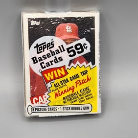 1985 Topps Baseball Unopened Cello Pack - Boggs on Back