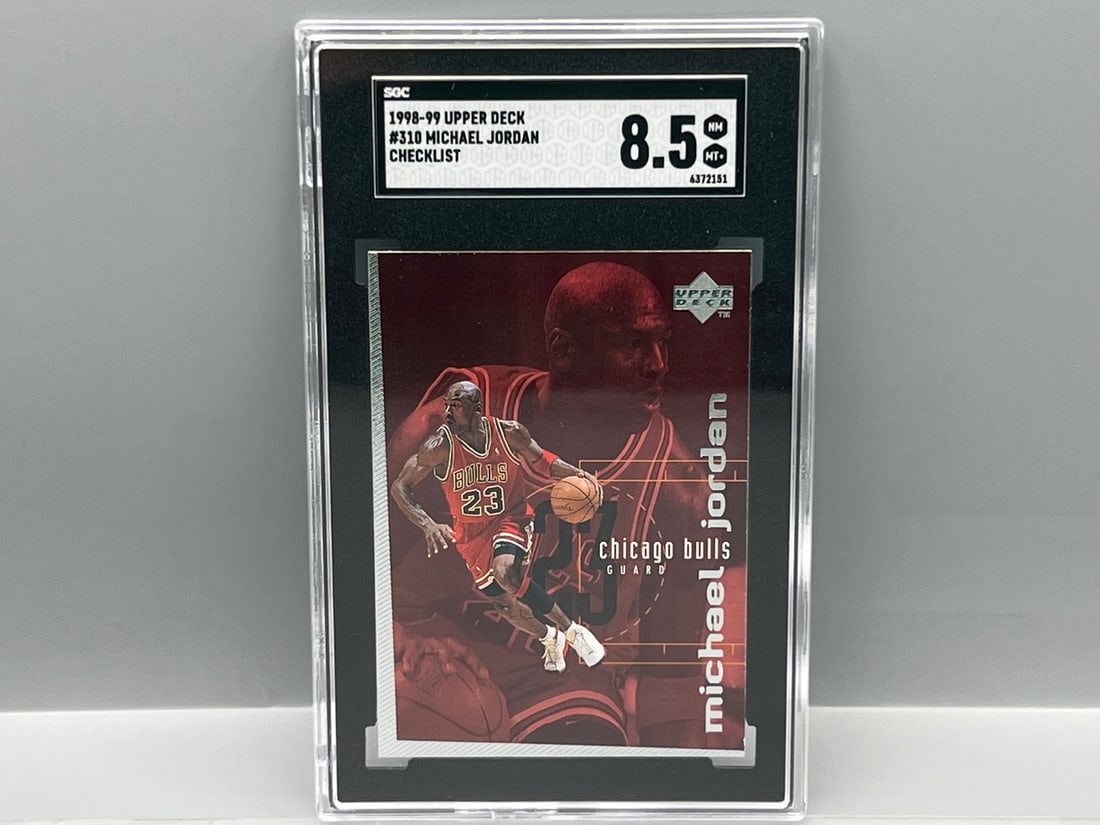 1998-99 Upper Deck Michael Jordan Checklist #310 SGC NM-MT+ 8.5 (1 of 2)