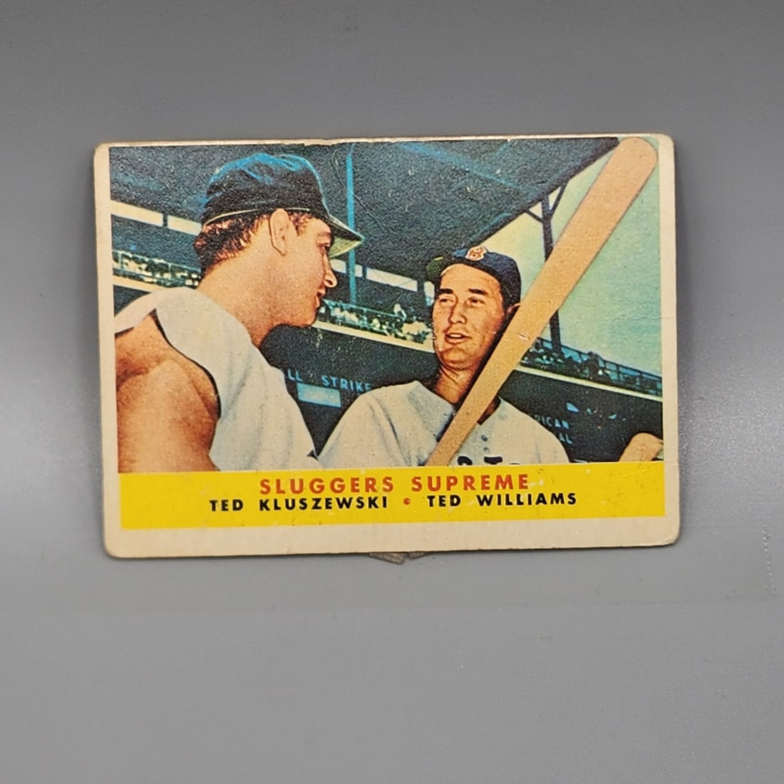 1958 Topps Sluggers Supreme #321 HOF - Ted Williams, Ted Kluszewski: 1958 Topps Sluggers Supreme #321 HOF - Ted Williams, Ted Kluszewski