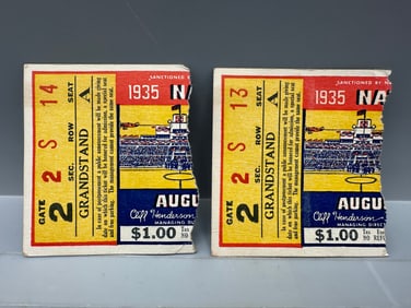 1935 US National Air Races Cleveland Ticket Stubs Lot of 2