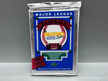 1989 Upper Deck Baseball Unopened Foil Pack