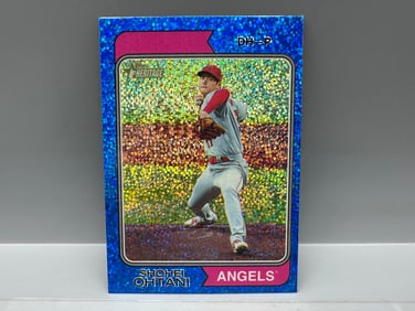 2023 Topps Heritage Shohei Ohtani Blue Sparkle Chrome #20