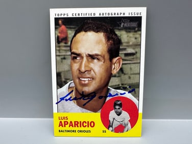 2012 Topps Heritage Luis Aparicio Real Ones Autograph