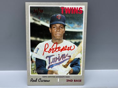 2019 Topps Heritage Rod Carew Red Ink Real Ones Autograph - #31/70