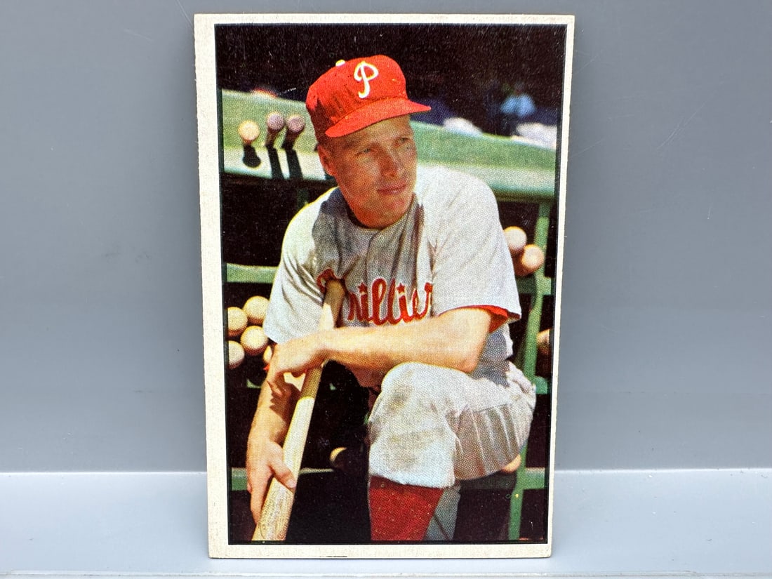1953 Bowman Color Richie Ashburn #10: 1953 Bowman Color Richie Ashburn #10