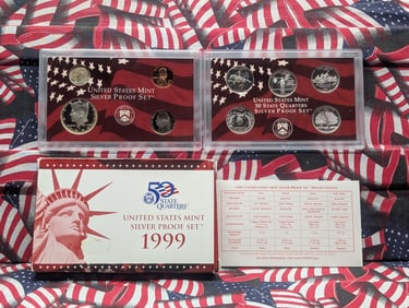 1999-S U.S. Mint Silver Proof Set w/State Quarters In OGP w/COA