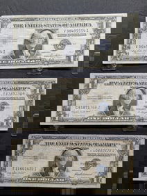 3 - 1935 One Dollar SILVER Certificates F, F & G Series
