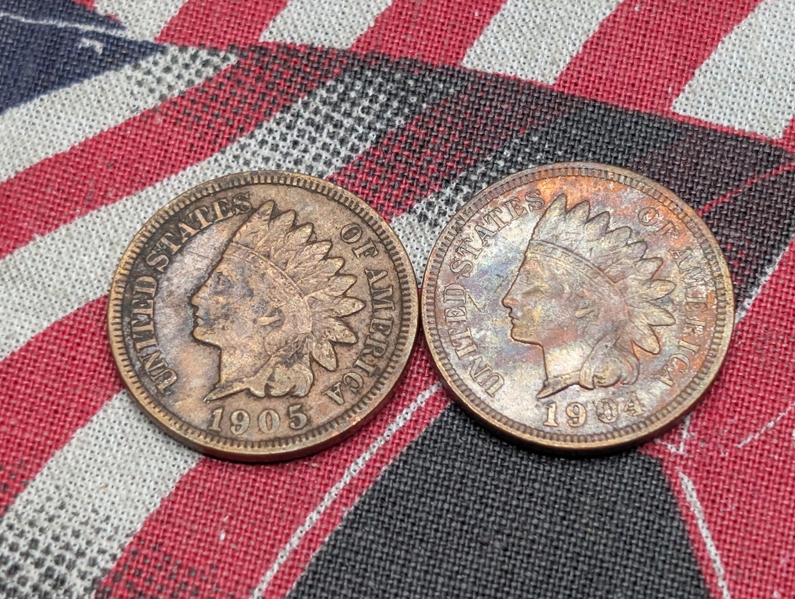 1904/1905 Indian Head Cents, Full Liberty!: 1904/1905 Indian Head Cents, Full Liberty!