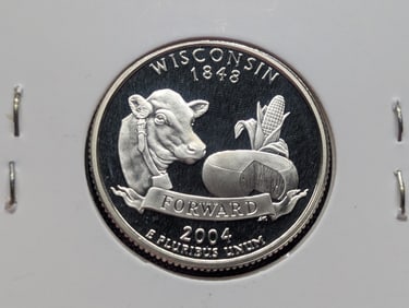 2004-S 90% Silver Proof State Quarter Wisconsin (WI)