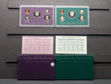 1993-S & 1998-S U.S. Mint Proof Sets In OGP