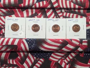 (2) 2009-P & (2)2009-D Lincoln Cents